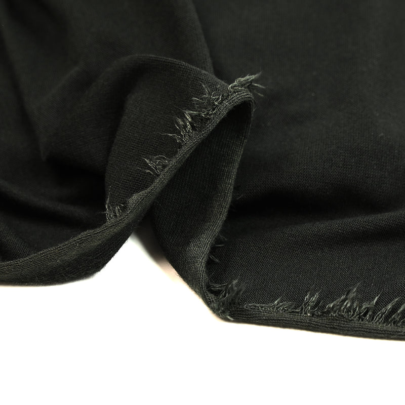 Jersey de coton fin et doux noir