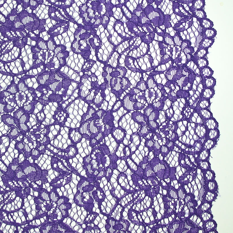 Festoned Lace Polyester Manon Purple