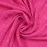 Mousseline polyester crinkle Elfy fond rose