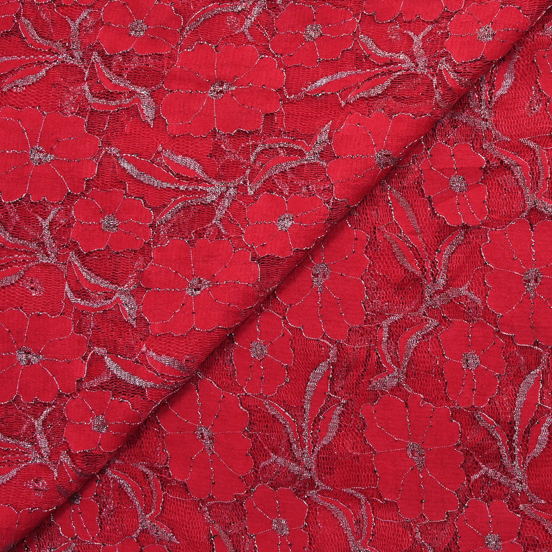 Lurex Camelia Lurex Lace Red Beddling