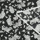 Viscose imprimée légère épopée florale fond noir