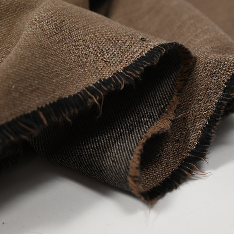 Sergé de polycoton marron