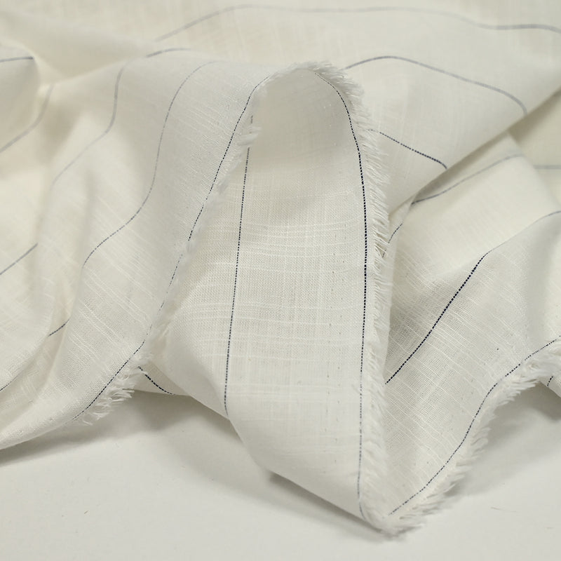 Cotton woven Lin Lin Linen Marine Broken White Broken