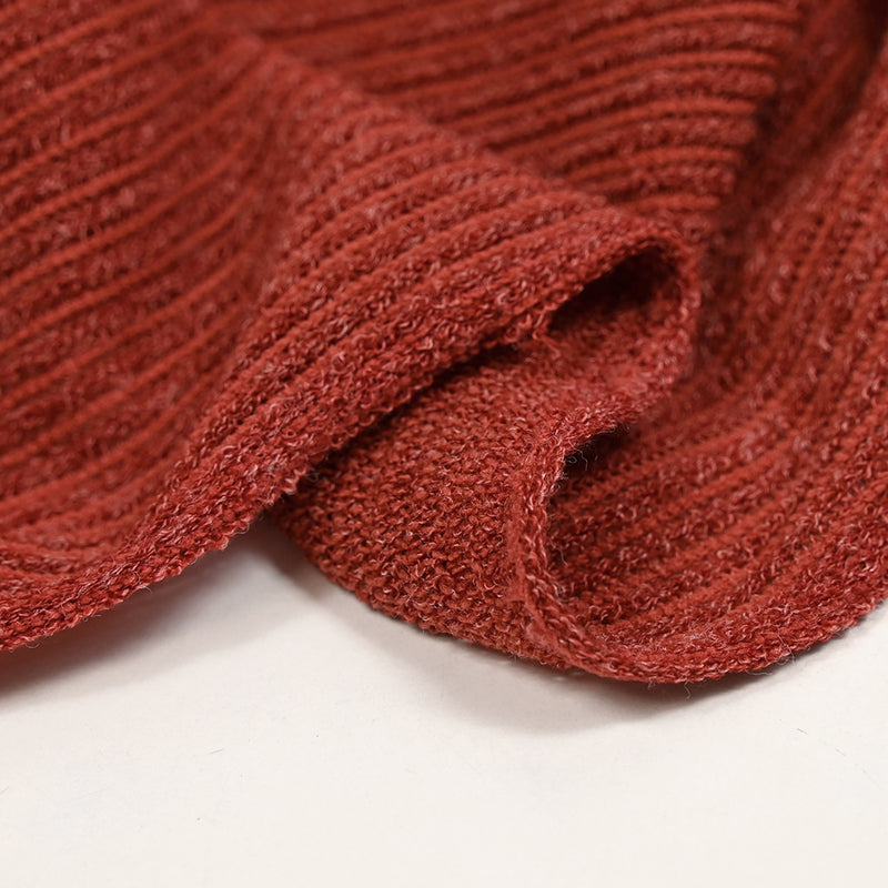 Maille Bianca côtelée tomette