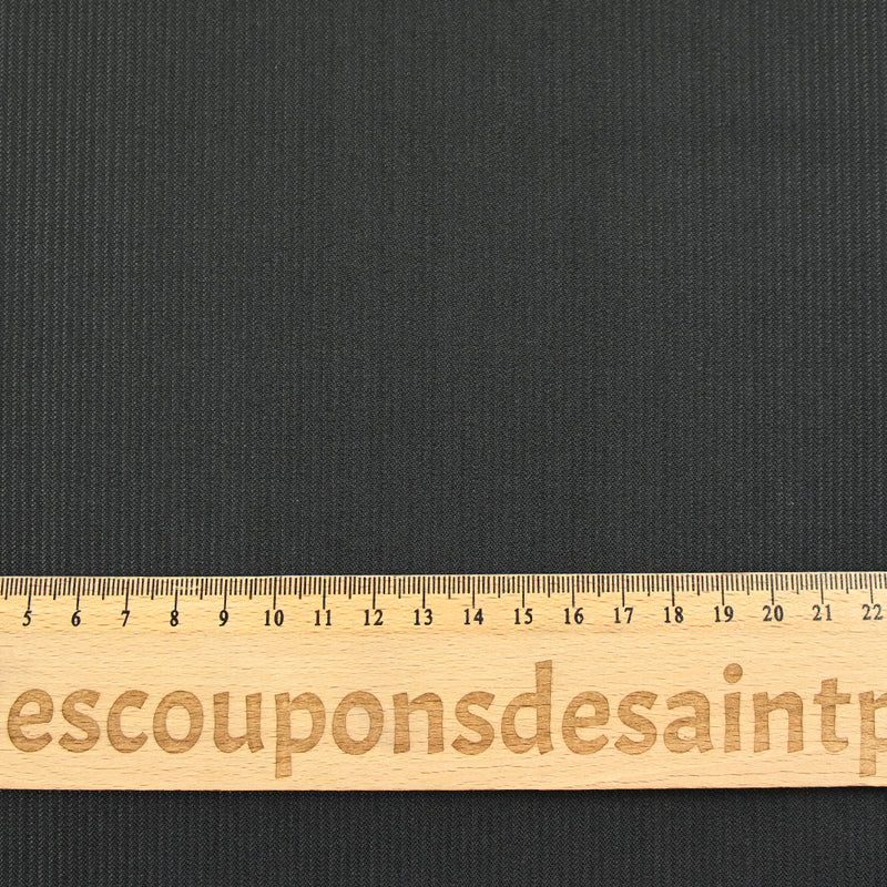 Tissu tailleur laine et soie rayé gris ardoise