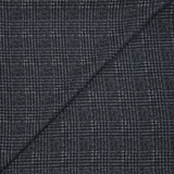 Crêpe de chine imprimé polyester effet prince de galles fond noir
