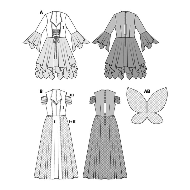 Patron n ° 2372: Fairy costume for women
