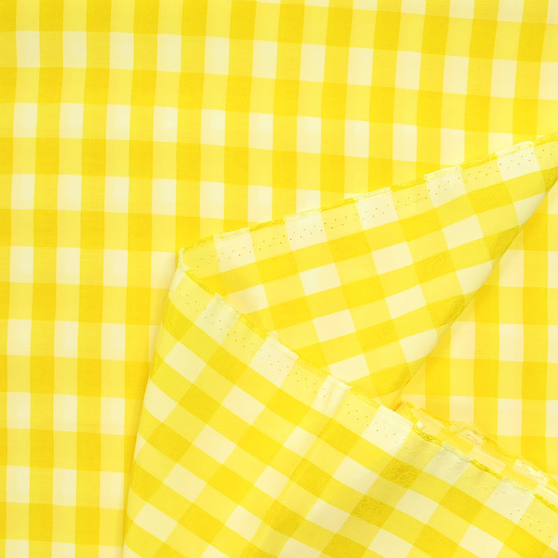 Estelle plated polyviscose yellow background