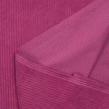 Magenta ribbed polyester velvet