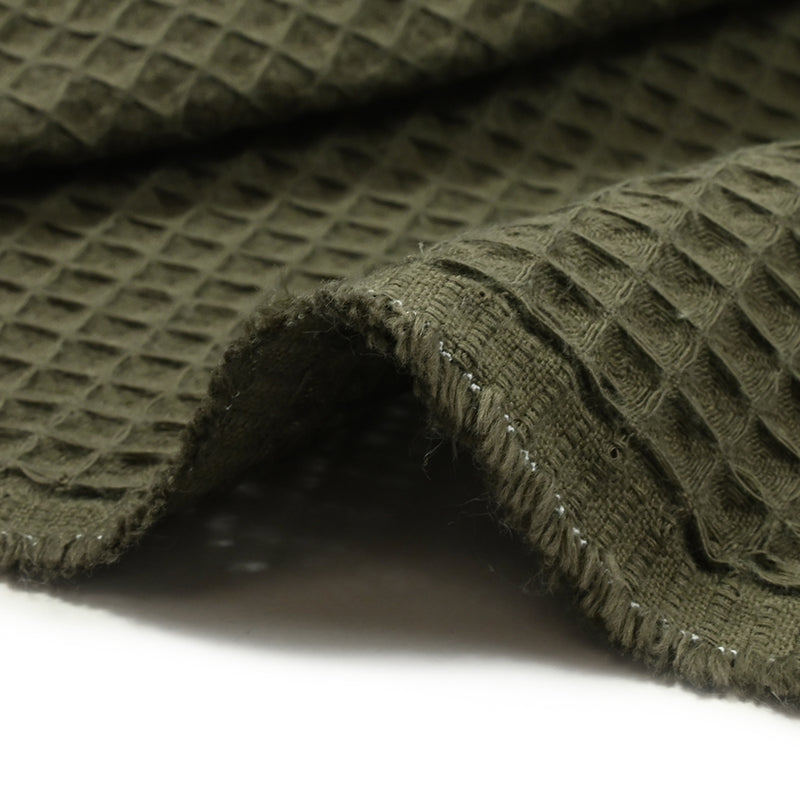 Cotton 100% military green honeycomb
