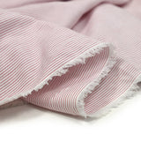 Red striped cotton white background