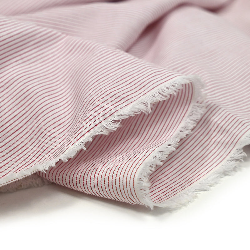 Red striped cotton white background