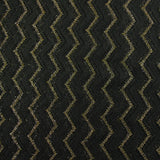 Polyester lace Lurex chevrons black background