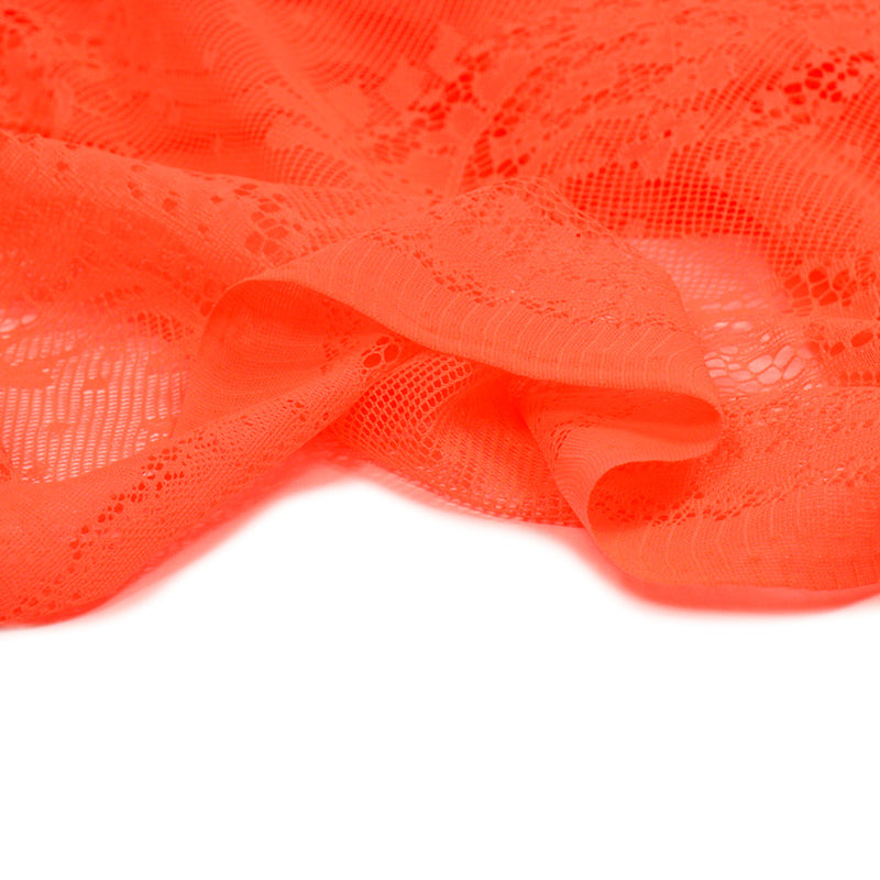 Dentelle polyester Ariana orange fluo