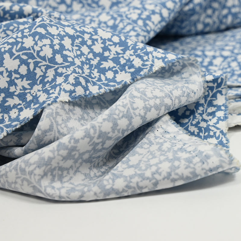 Printed viscose maintain the blue background links