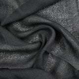 Voile polycoton jacquard à pois noir