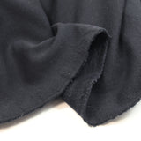 Molleton de coton élasthanne doux bleu nuit intense