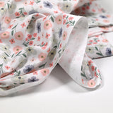 Cotton Printed Love Passion Rose and Water Green
