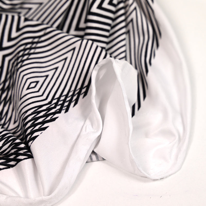 Jersey polyester optique noir et blanc