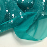 Turquoise sequin tulle