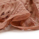 Lace polyester leaves old pink background