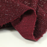 Lainage bouclette lurex bordeaux