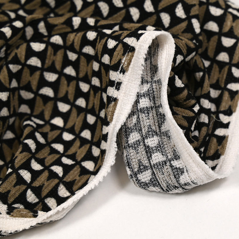 Maille de polyester sablier marron et noir