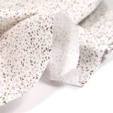 Coton imprimé champêtre beige fond blanc