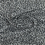 Mousseline lurex imprimée léopard des neiges