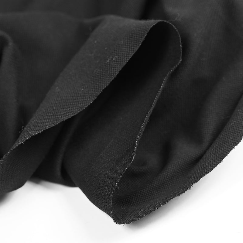 Maille polo coton élasthanne noir