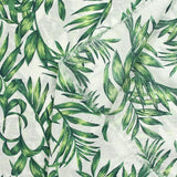 Light printed viscose Light jungle white background white