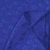 Mousseline Polyester Crinkle Elfy royal blue background