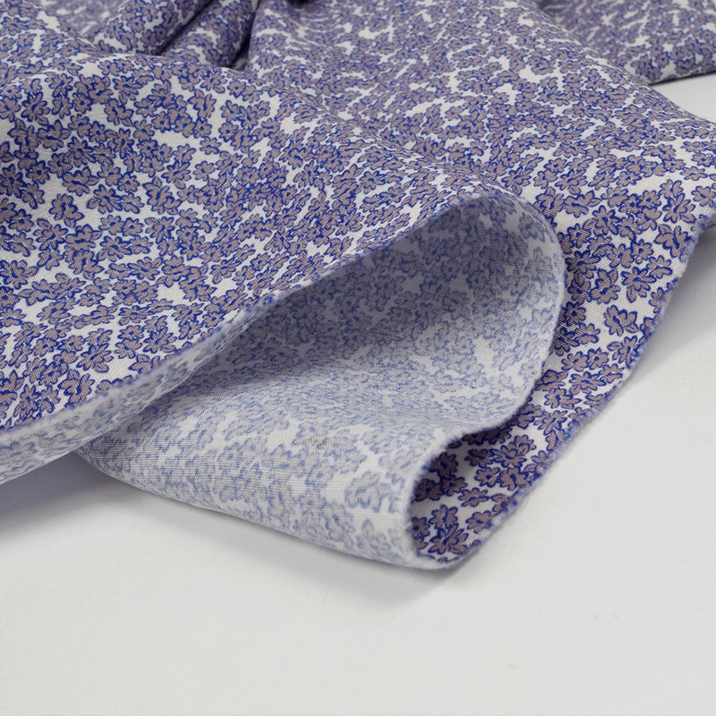 Crêpe viscose imprimé liberté bleu sur fond clair