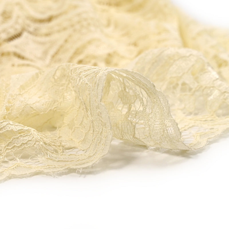 Festoned lace polyester olga ecru
