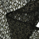 Polyester Lace Elsa Lurex Doré Fondo negro