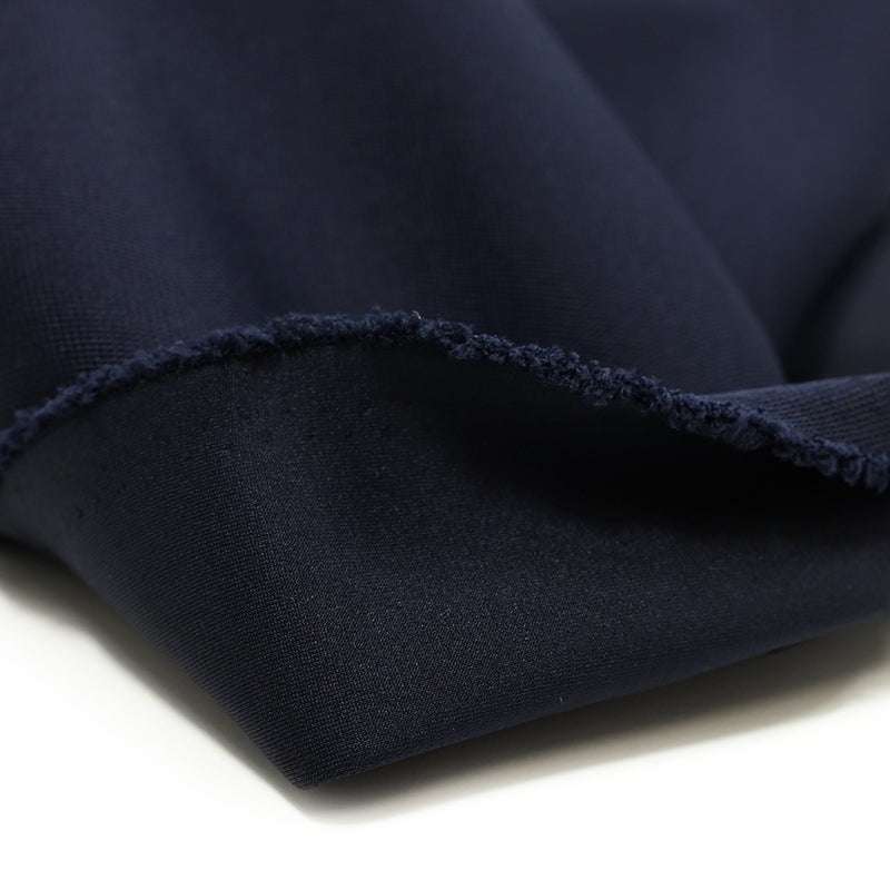 Maille polo polyester bleu nuit