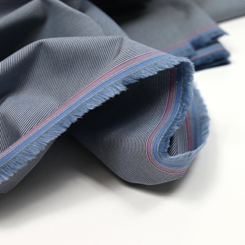 Marine and white striped cotton