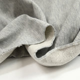 Molleton de coton élasthanne french terry gris galet