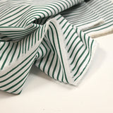 Coton chemise rayé vert et blanc