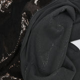 Mousseline à sequins en polyester chocolat