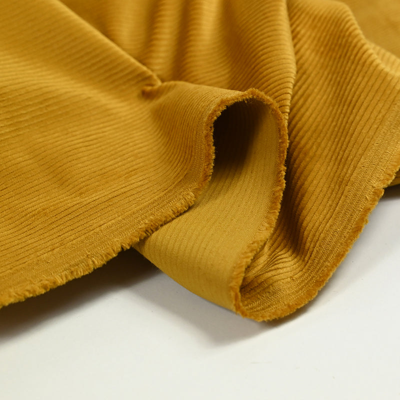 Velours côtelé de coton 3mm moutarde épicée