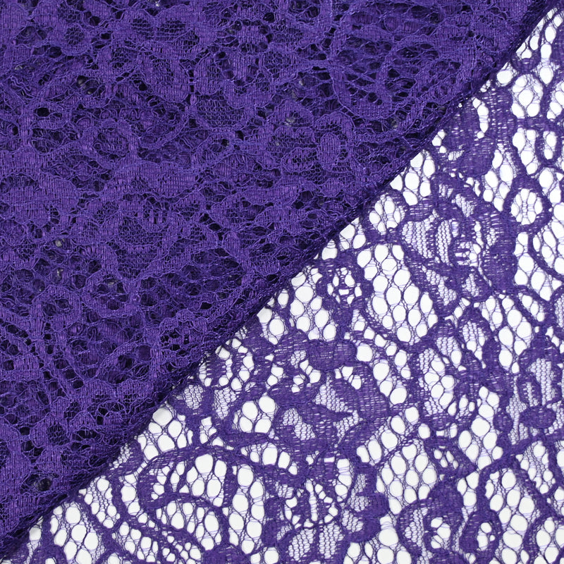 Dentelle festonnée polyester Fumiko violet