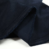 Velours côtelé de coton 2mm bleu nuit intense