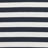 Striped polyviscose jersey 13 mm navy and white