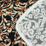 Viscose Chirk Brown y Beige Royalty Impreso Fondo negro