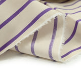 Purple striped cotton light beige background