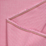 Cotton Vichy 2 mm pink and white