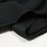 Anthracite gray ribbed cotton mesh