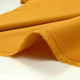 Mustard elastane cotton satin