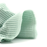 Coton 100% nid d'abeille vert d'eau